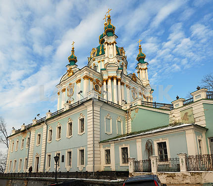 Andreevsky church in Kiev in the winter