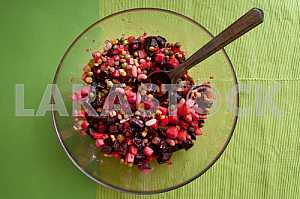 Vinaigrette - popular in Ukraine lettuce from a beet and vegetables.