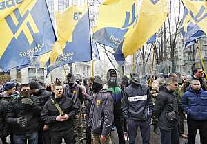 Акция протеста активистов Азова в Киеве