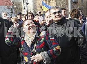 Акция в поддержку Надежды Савченко у посольства России в Киеве.