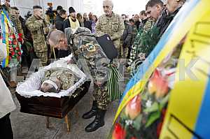 Funeral ceremony for a fighter from battalion Aydar.
