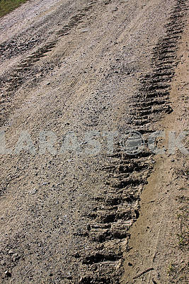 Track of a crawler tractor