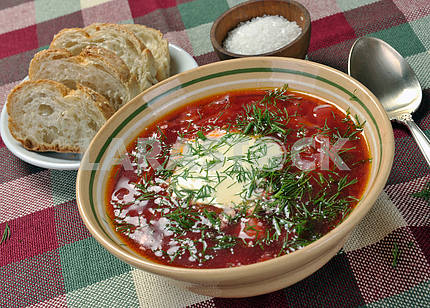 Ukrainian national red soup
