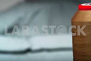 Carpenter tools on wooden table with sawdust. Circular Saw.