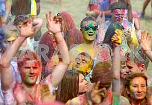 The festival of colors Holi in Kiev