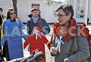 Rally in memory of Crimean Tatar Reshat Ametov.