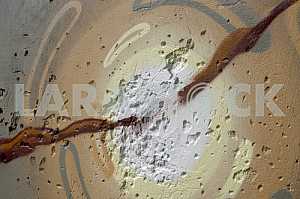 Fragment of grafiti on a concrete wall.Abstract background.