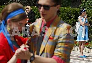 Hipsters parade in Kiev