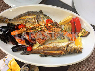 Seafood on a plate