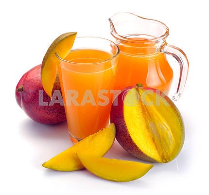 Mango juice in a jug 