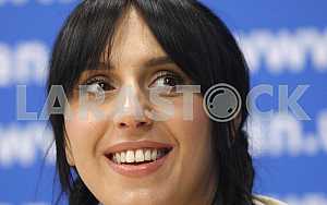 Jamala at a press conference