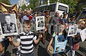 Celebrating the 71 th anniversary of Victory over Nazism in Kiev