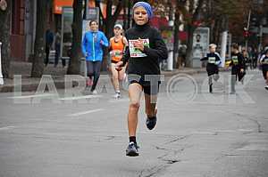 10-year-old Oleg Kozlov in the half-marathon distance
