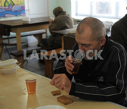Dining room for low-income pensioners and homeless in Kiev