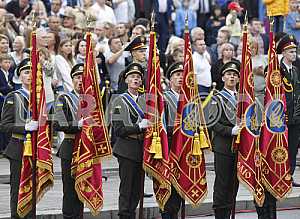 Military parade on the Independence Square in Kiev