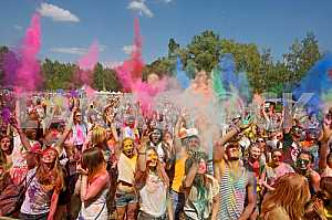 The festival of colors Holi in Kiev