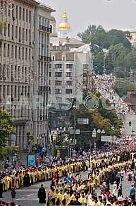 The procession on the occasion of 1028th anniversary of Baptism of Kievan Rus in Kiev.