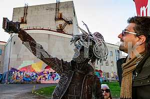 Opening of the monument to Andy Warhol in Uzhgorod