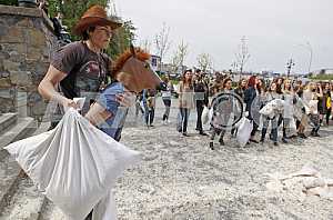 Pillow fight in Kiev