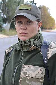 The officer instructor Lyudmila Kalinina