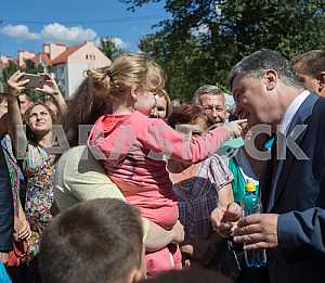 Президент Петр Порошенко в Бродах, Львовская область