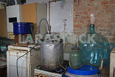Old alcohol distillated equipment