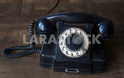 Soviet old black vintage phone