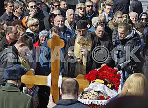 Farewell to the killed in the ATO Dmitry Godzenko in Kiev