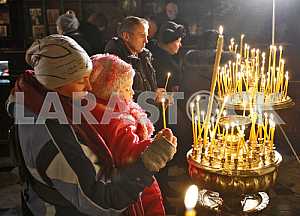 Christmas service at St. Vladimir Cathedral in Kiev.