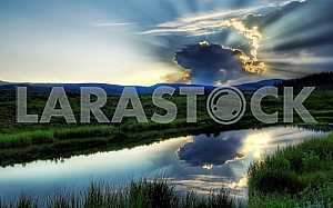 Whether the sky is reflected in water