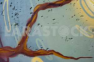 Fragment of grafiti on a concrete wall.Abstract background.