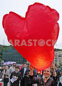In honor of the birthday Savchenko launch sky lanterns