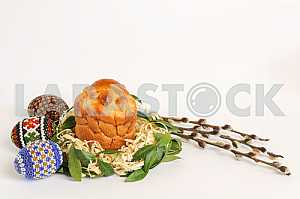 EASTER EGGS IN A BASKET