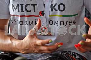Press conference of the most strong woman of the world Olga Lyaschuk