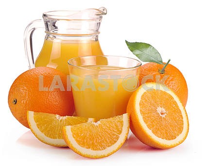 orange juice and fruit