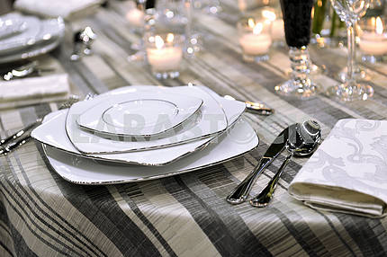 Luxury holiday place (table) setting