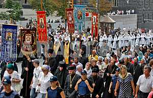 The procession on the occasion of 1028th anniversary of Baptism of Kievan Rus in Kiev.