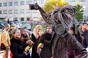 Opening of the monument to Andy Warhol in Uzhgorod