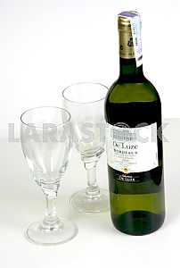 Bottle and glasses