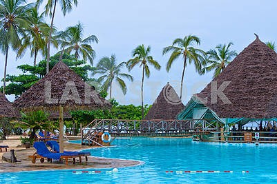 Swimming pool near the hotel in Zanzibar
