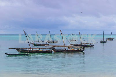 Fishing boats in the Indian Ocean ...