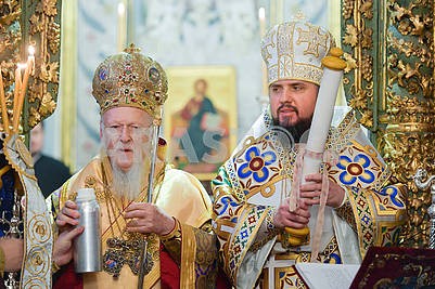 Patriarch Bartholomew and Metropolitan Epiphanius