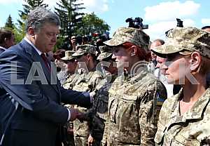 Президент Петр Порошенко в Бродах, Львовская область