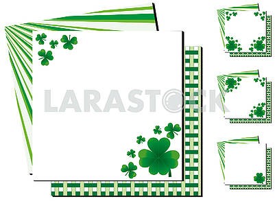 Set of simple Backgrounds for St. Patrick's Day Cards
