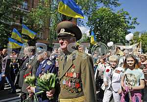 Celebrating the 71 th anniversary of Victory over Nazism in Kiev