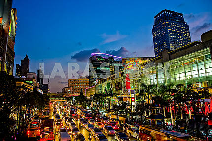 Evening lights of Bangkok