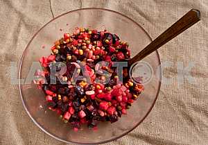 Vinaigrette - popular in Ukraine lettuce from a beet and vegetables.
