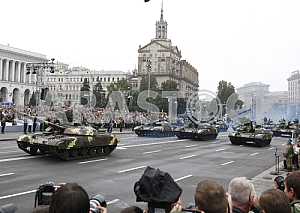 Military parade on the Independence Square in Kiev