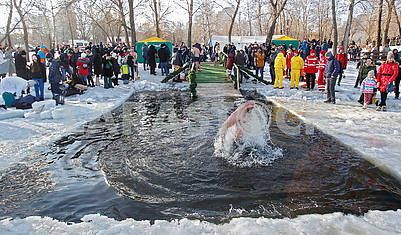 Celebration of Epiphany in Kiev