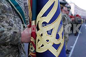 Flag on parade rehearsal in Kyiv
